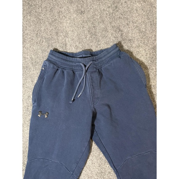 Under Armour Sweatpants Mens Medium Blue Fleece Joggers Elastic Waist Pockets - Picture 2 of 9